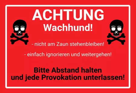 Tierschild Hunde Achtung Wachhund! Bild