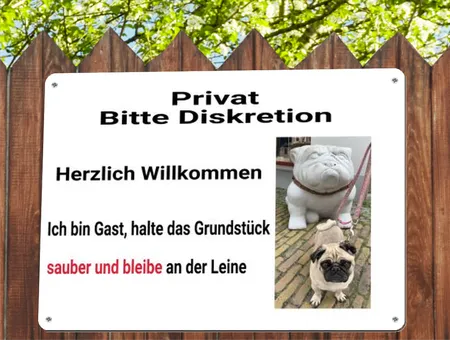 TierschildHunde Bitte Diskretion Bild