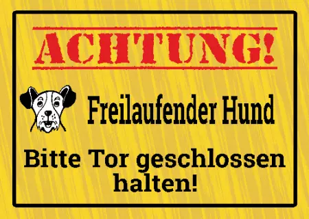 Tierschild Hunde Freilaufender Hund Bild