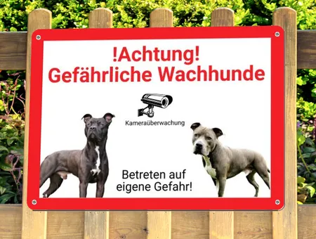 TierschildHunde Gefährliche Wachhunde Bild