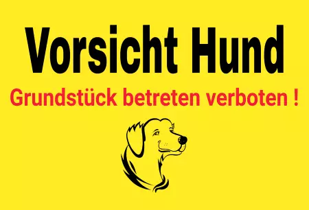 TierschildHunde Grundstück betreten verboten! Bild
