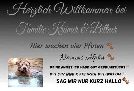 TierschildHunde Herzlich Willkommen bei Schilder selbst gestalten TierschildHunde Herzlich Willkommen bei Bild