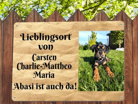 TierschildHunde Lieblingsort Bild