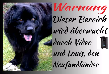TierschildHunde Warnung - Bereich wird Videoüberwacht Bild